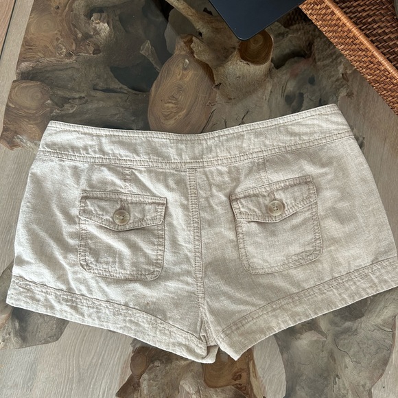 Express low rise Y2K linen micro shorts - Picture 4 of 4
